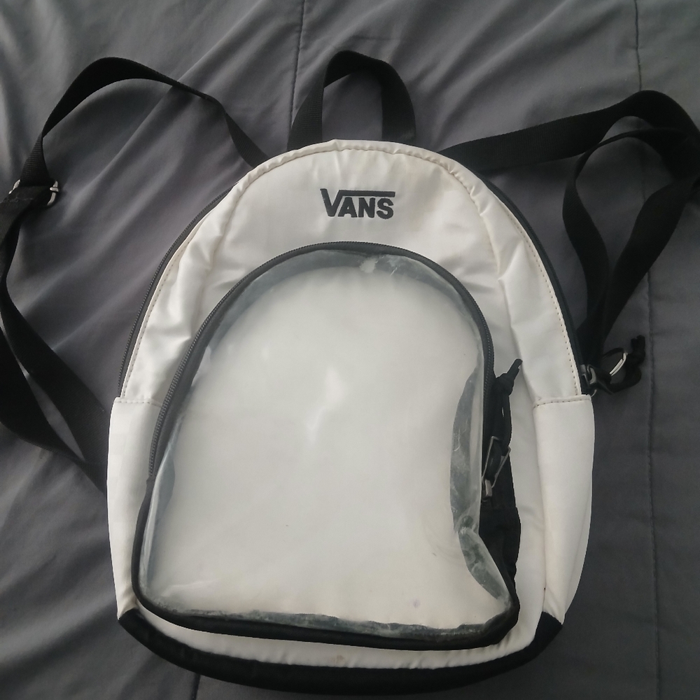 Vans Classic White and Black Backpack